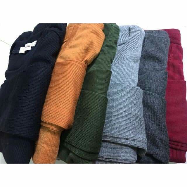 Đầm body tay dài thun gân