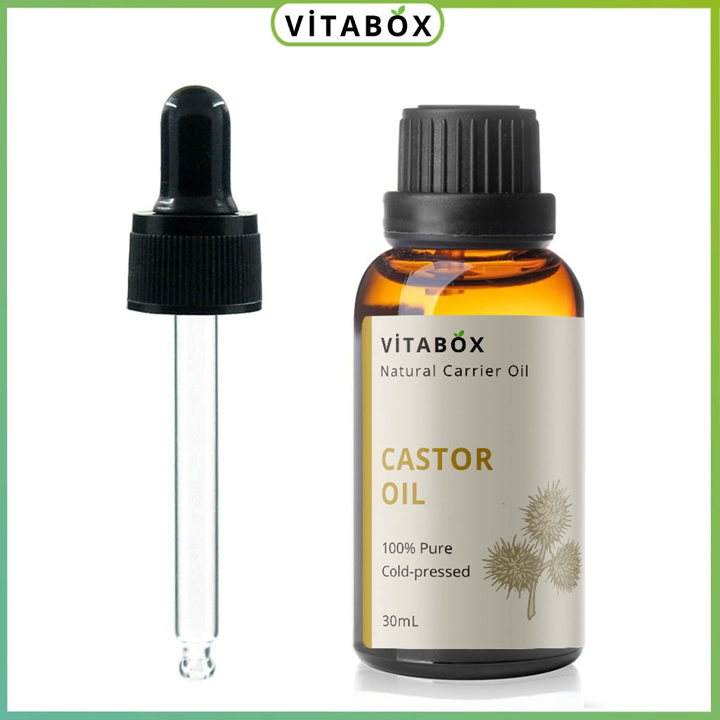 Dầu Thầu Dầu (Dầu Castor) ép lạnh VITABOX - 100% thiên nhiên nguyên chất - pure natural carrier oil