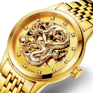 [HOT] Đồng Hồ Cơ Cao Cấp Hoạ Tiết Rồng FNGEEN S666 Automatic Cao Cấp