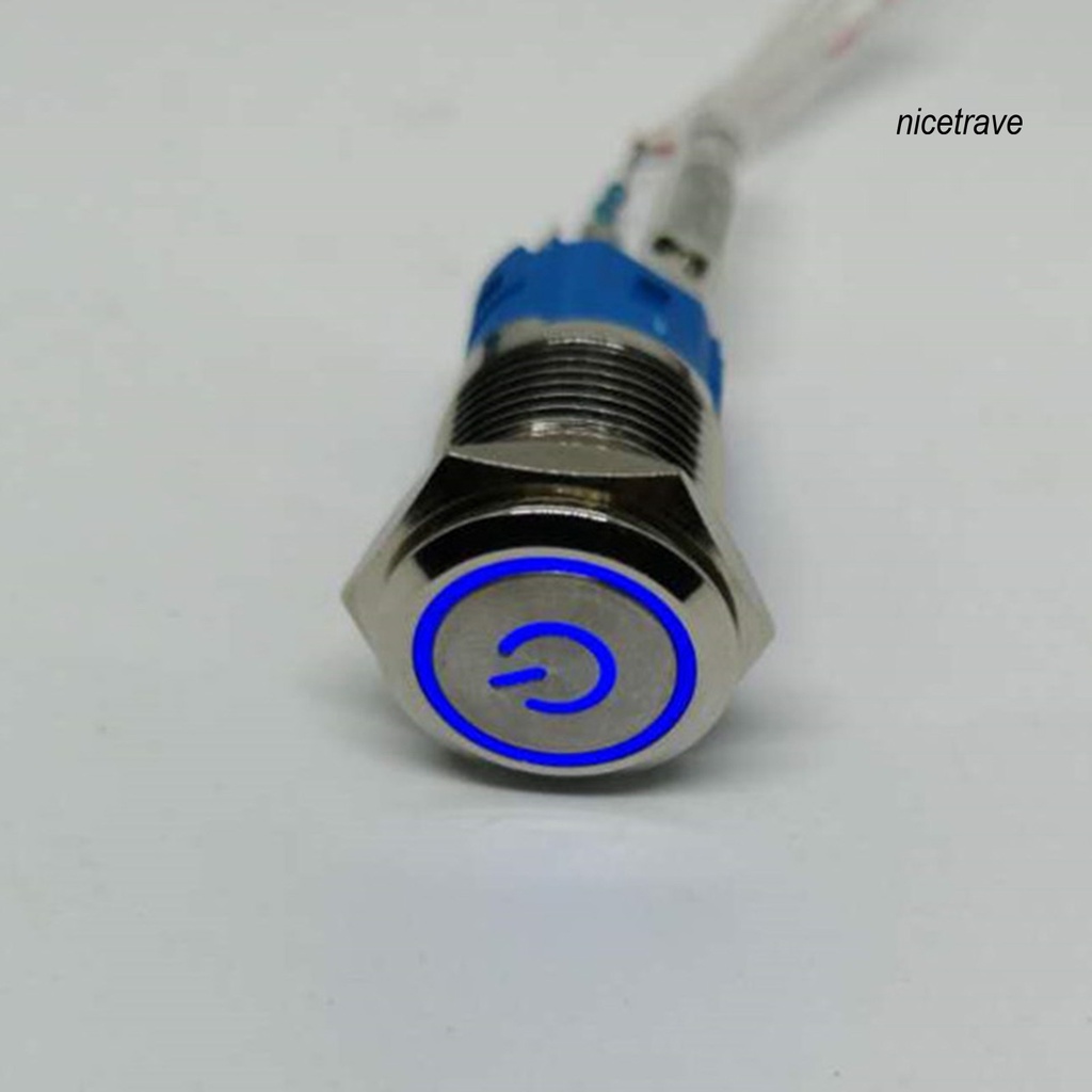 Công tắc tự khóa bằng kim loại chống thấm nước có đèn led kích thước 16mm