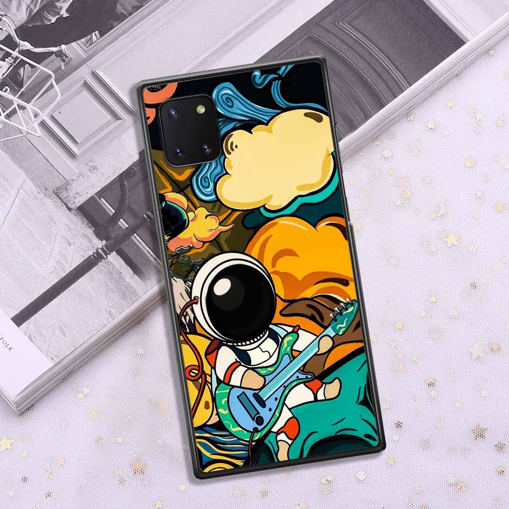 Ốp Samsung Note 10 Lite in hình vũ trụ, phi hành gia bầu trời cute dễ thương