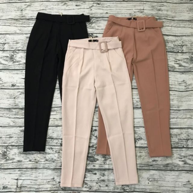 Quần baggy đai vuông lệch nhiều màu