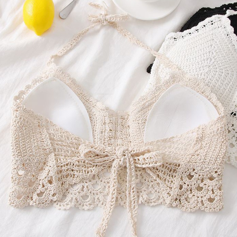 Áo Bra Len Móc Xuyên Thấu Thời Trang Đi Biển Quyến Rũ Dành Cho Nữ