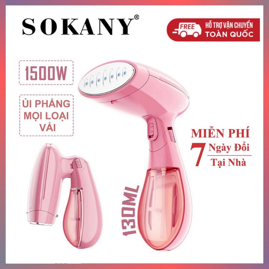 Bàn Là Hơi Nước Cầm Tay ⚡️𝐅𝐑𝐄𝐄𝐒𝐇𝐈𝐏⚡️SoKaNy SK-3060 Công Suất 1500W, bàn ủi hơi nước cầm tay mini mẫu mới 2022- BH 1 năm