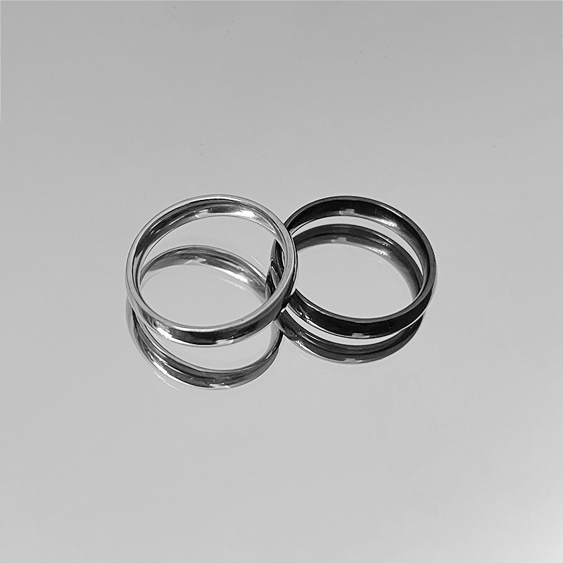 Nhẫn Trơn Bằng Thép Titan Nhẹ Đơn Giản Sang Trọng Cho Nam Nữ