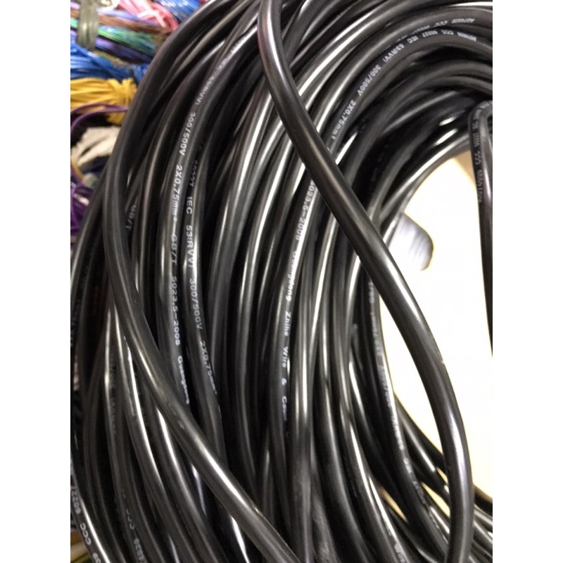 [1m] Dây điện đôi 2x0.75mm2 lõi nhiều sợi đồng