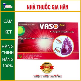 Viên Uống VASO New (Hộp 30 Viên) - Giúp Tim Mạch Khỏe Mạnh, Giảm Nguy Cơ Nhồi Máu Cơ Tim - Nhathuocgiahan