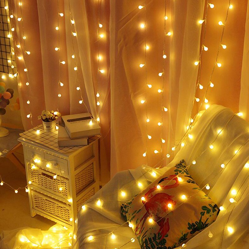Dây Đèn led Tròn Nhiều Màu Trang Trí Giáng Sinh