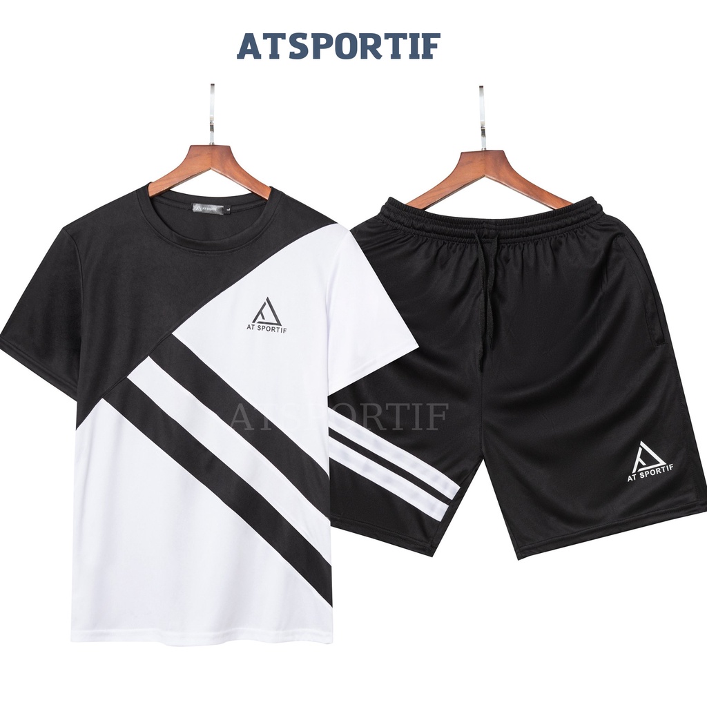 Bộ Quần Aó Thể Thao Nam Mùa Hè Cộc Tay ATSPORTIF ,Thiết Kế Trẻ Trung Năng Động ,full Size 4 Màu