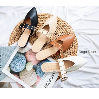 Dép nagashoes mũi nhọn khoá đinh nad38