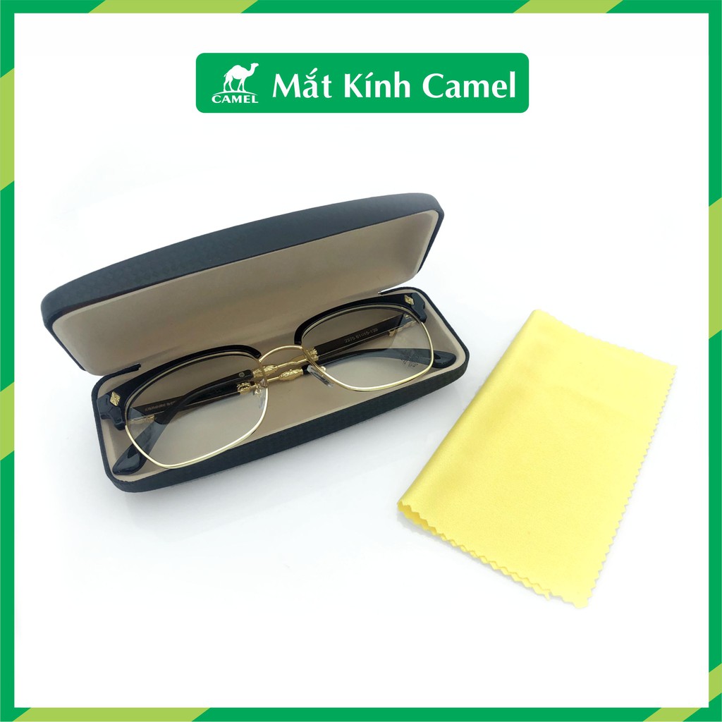 Kính giả cận CH thời trang nam nữ cao cấp mắt vuông [gọng kim loại vàng] | BigBuy360 - bigbuy360.vn