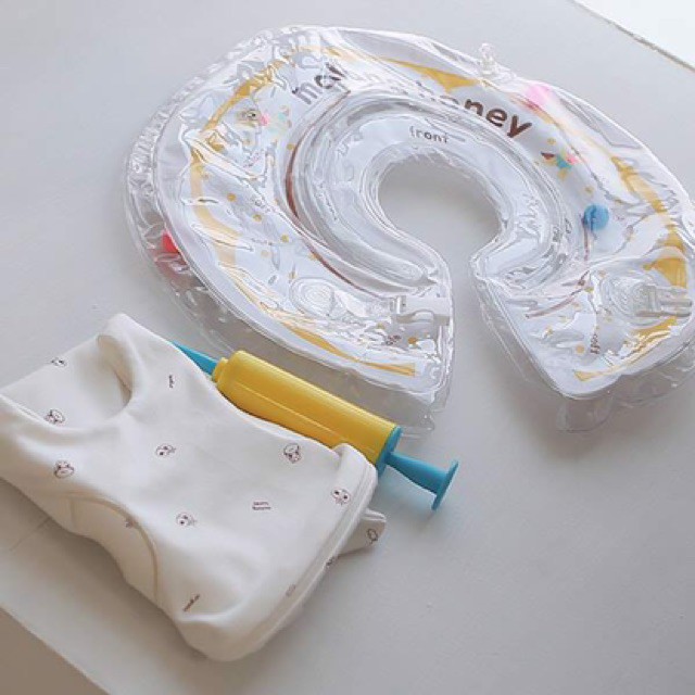Phao cổ tập bơi cho bé Malang Honey 3m-18m, phao bơi nâng cổ an toàn cho trẻ - Monnie Kids