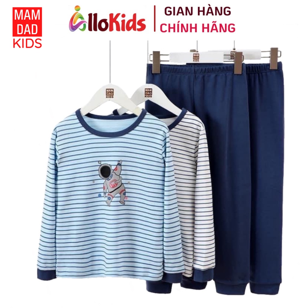 12-55kg Bộ Cotton Dài tay Thu Đông Hãng MamDadKids cho Bé Trai #vũtrụ #tiêncá