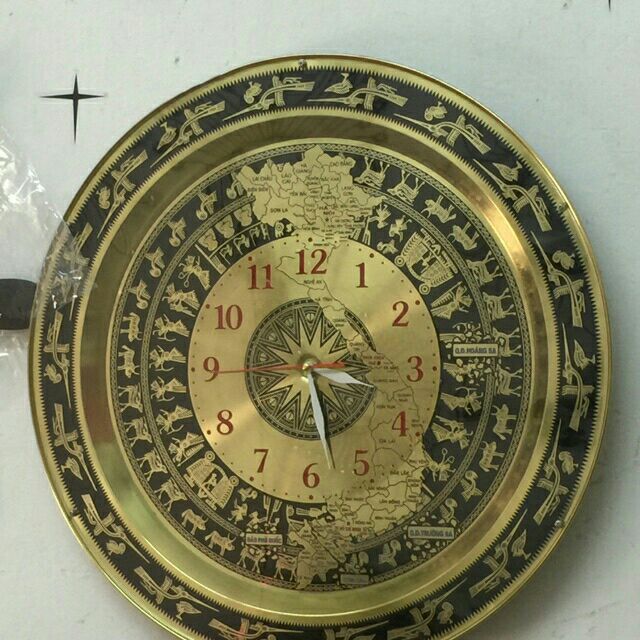 Đồng hồ treo tường trang trí - trống đồng