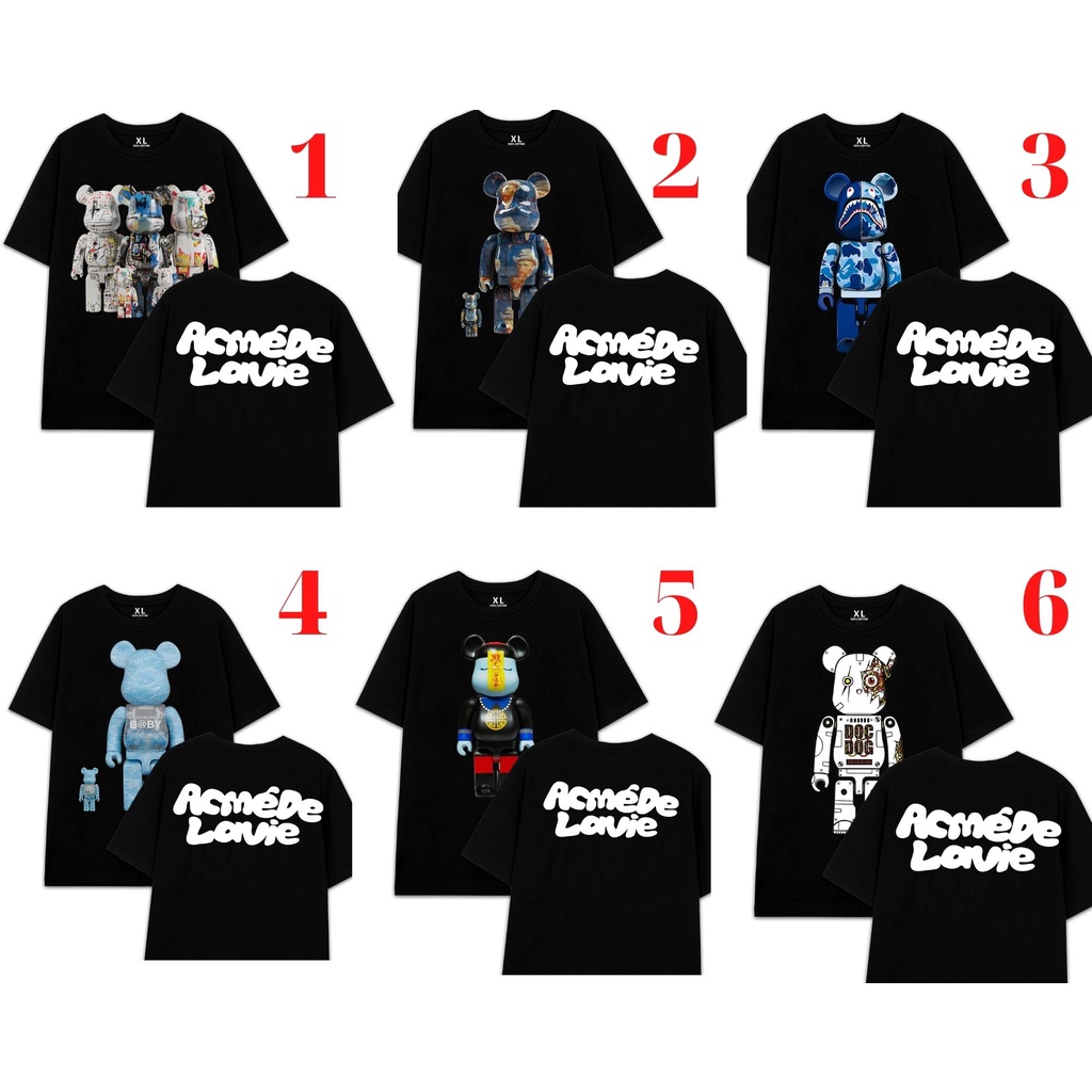 Áo thun Beabrick nhiều mẫu thun Cotton co giãn 4 chiều Unisex 𝟭-𝟲 Áo Đen