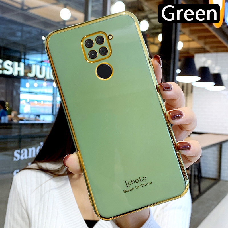 Ốp điện thoại màu trơn viền mạ vàng sang trọng cho XIAOMI MI 10 NOTE 10 LITE REDMI 10X PRO REDMI NOTE 9 PRO MAX NOTE 9S