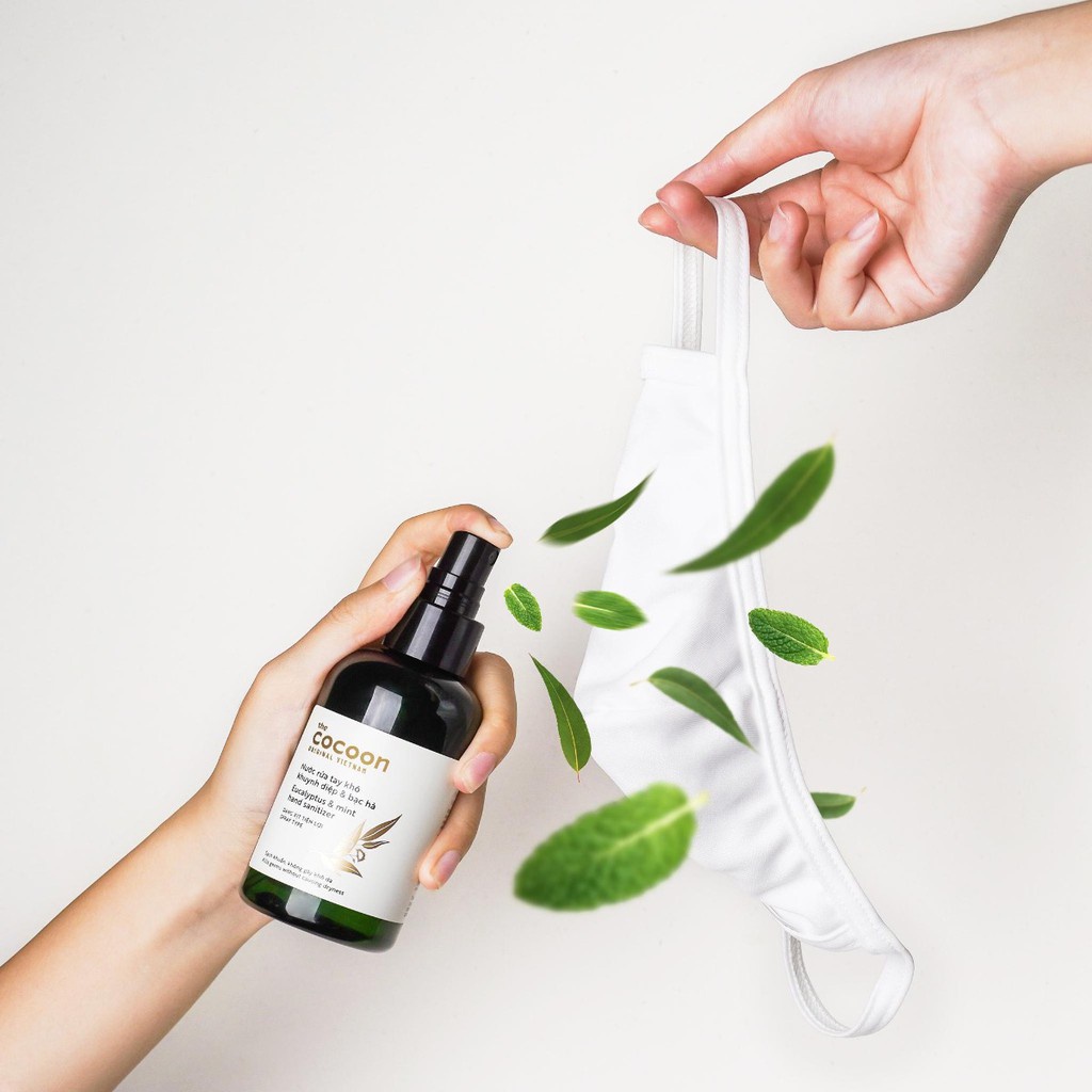Xịt Rửa Tay Khô Khuynh Diệp &amp; Bạc Hà Cocoon Eucalyptus &amp; Mint Hand Sanitizer 140ml