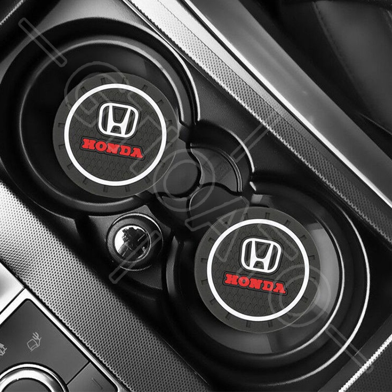 GTIOATO Lót Ly Xe Hơi Chống Trượt Miếng Lót Cốc Xe Ô Tô Miếng Lót Ly Xe Ô Tô Trang Trí NộI ThấT Ô Tô Cho Honda City BRV Civic Jazz Brio CRV Accord HRV Mobilio Odyssey Fit