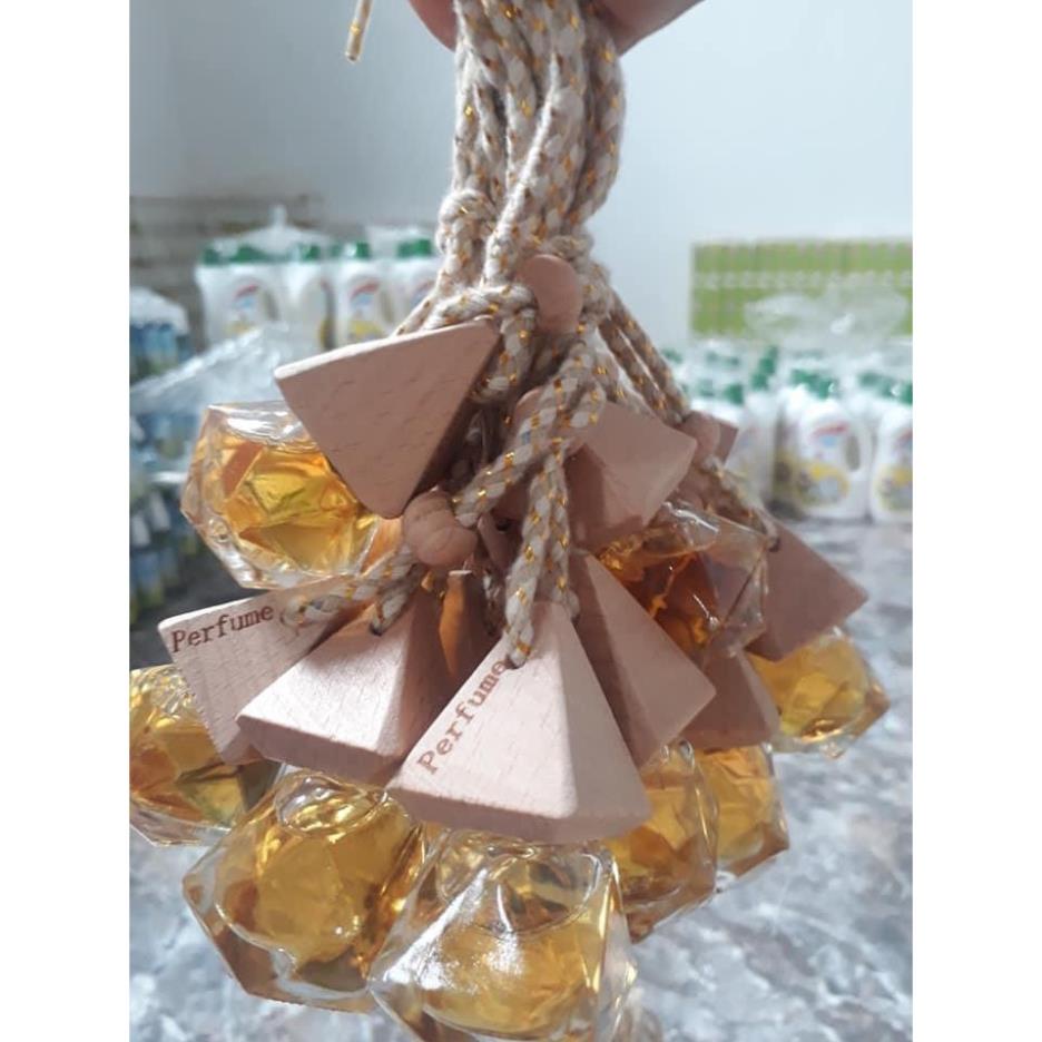 Vỏ Lọ treo xe kim cương dây kim tuyến - vỏ lọ tinh dầu treo xe - chai lọ mỹ phẩm