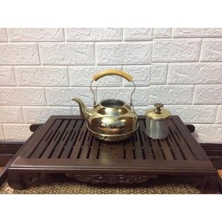 Ấm inox đun bếp từ có lõi lọc trà màu vàng (3 cỡ)