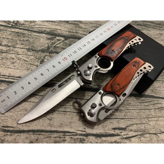 [Xả Kho] Dao Phượt Cán Gỗ Đèn PIN Size 23cm