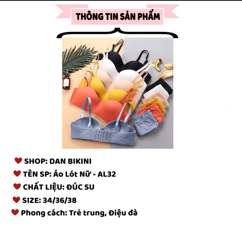 Áo Ngực Nữ - Áo Lót Nữ đúc su không gọng dáng quây ngang mềm mại thoáng mát tôn vòng 1 gợi cảm mã AL32