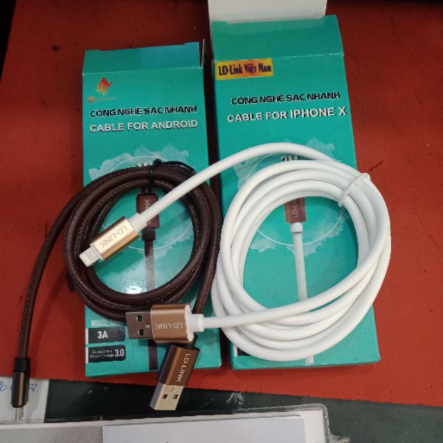 cáp sạc nhanh  iphone,android,typec  dài 1, mét