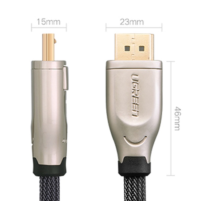 Cáp Displayport to Display Dài 2M Chuẩn 1.2 Cao Cấp 4K Ugreen 30120 - Hàng Chính Hãng