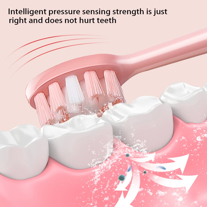 Bàn Chải Đánh Răng Điện Siêu Âm Chống Thấm Nước IPX7 Với 4 Chế Độ Kèm 8 Đầu Bàn Chải Thay Thế