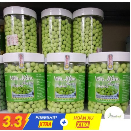 500gr viên mầm đậu nành hồng sâm matcha có giấy chứng nhận ATTP L937