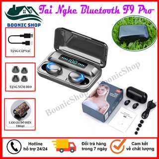 💖f9 - pro💖 tai nghe bluetooth không dây f9 pro, bản quốc tế cảm biến vân tay - tai nghe bluetooth kiêm sạc dự phòng