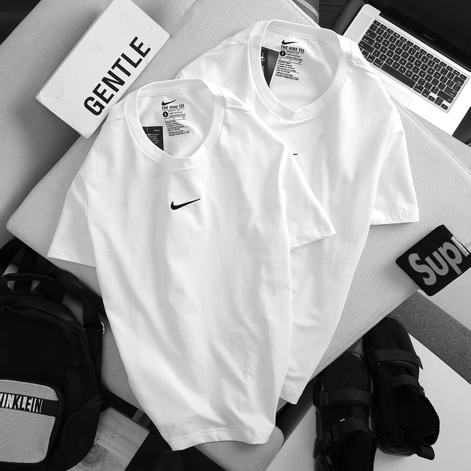 Áo Thun Tay Lỡ Unisex NIKE Cotton 75%, Cổ Tròn Form Dáng Rộng, Nam Nữ Đều Mặc Đẹp