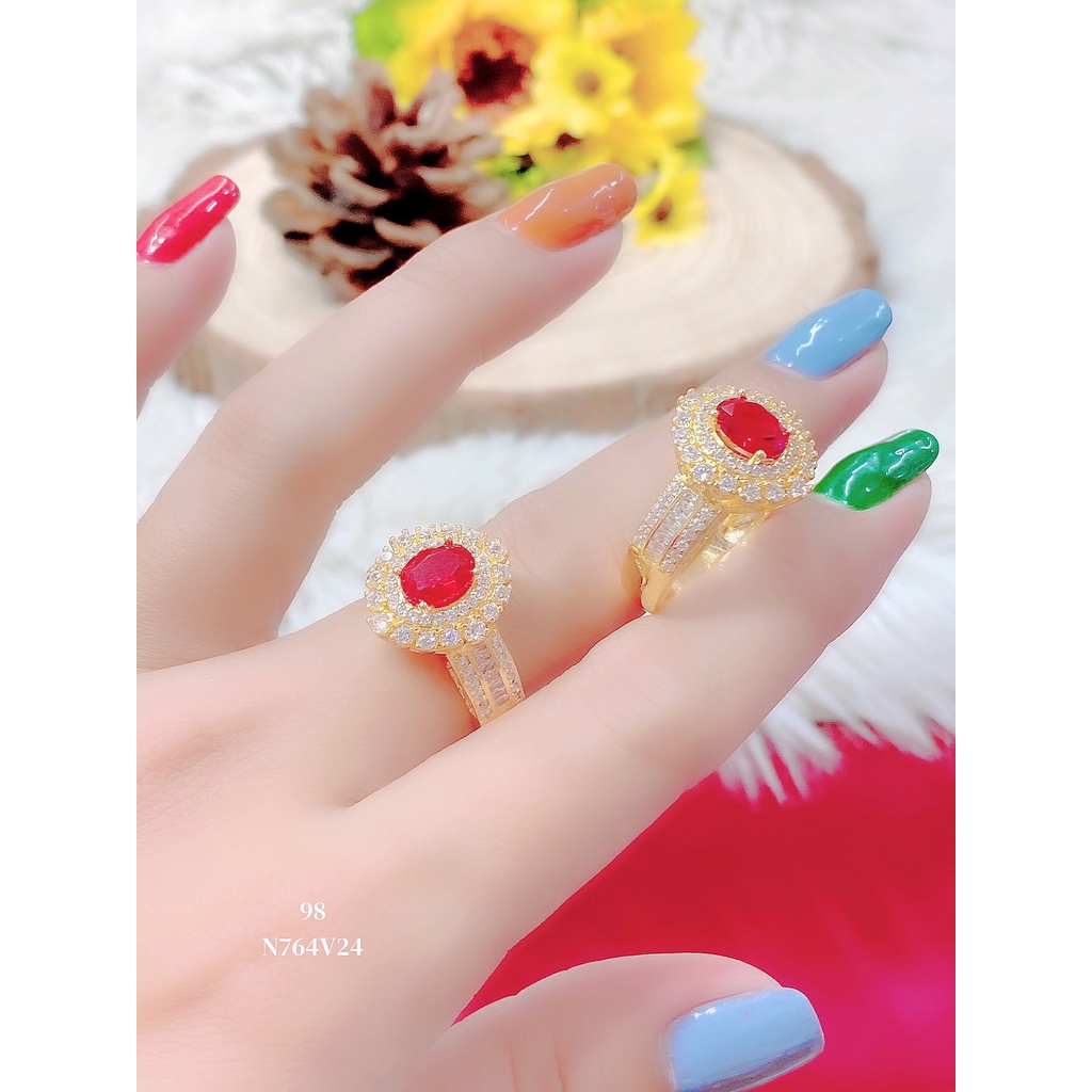 Nhẫn nữ UHA mạ vàng 18K đính đá CZ ( giá tốt nhất ) N764