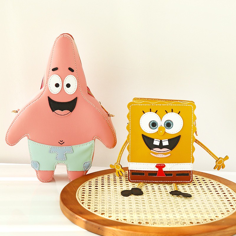 Set Nguyên Liệu Làm Túi Tự Khâu Hoạt Hình Bọt Biển Spongebob Và Sao Biển Patrick