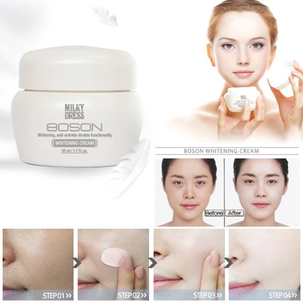 Kem làm trắng, kiểm soát dầu và ngăn ngừa mụn Milky Dress Boson Whitening Cream (50ml)