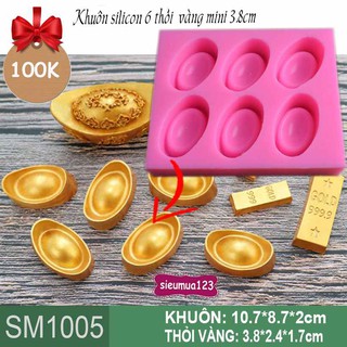 Khuôn silicon hình 9 thỏi vàng