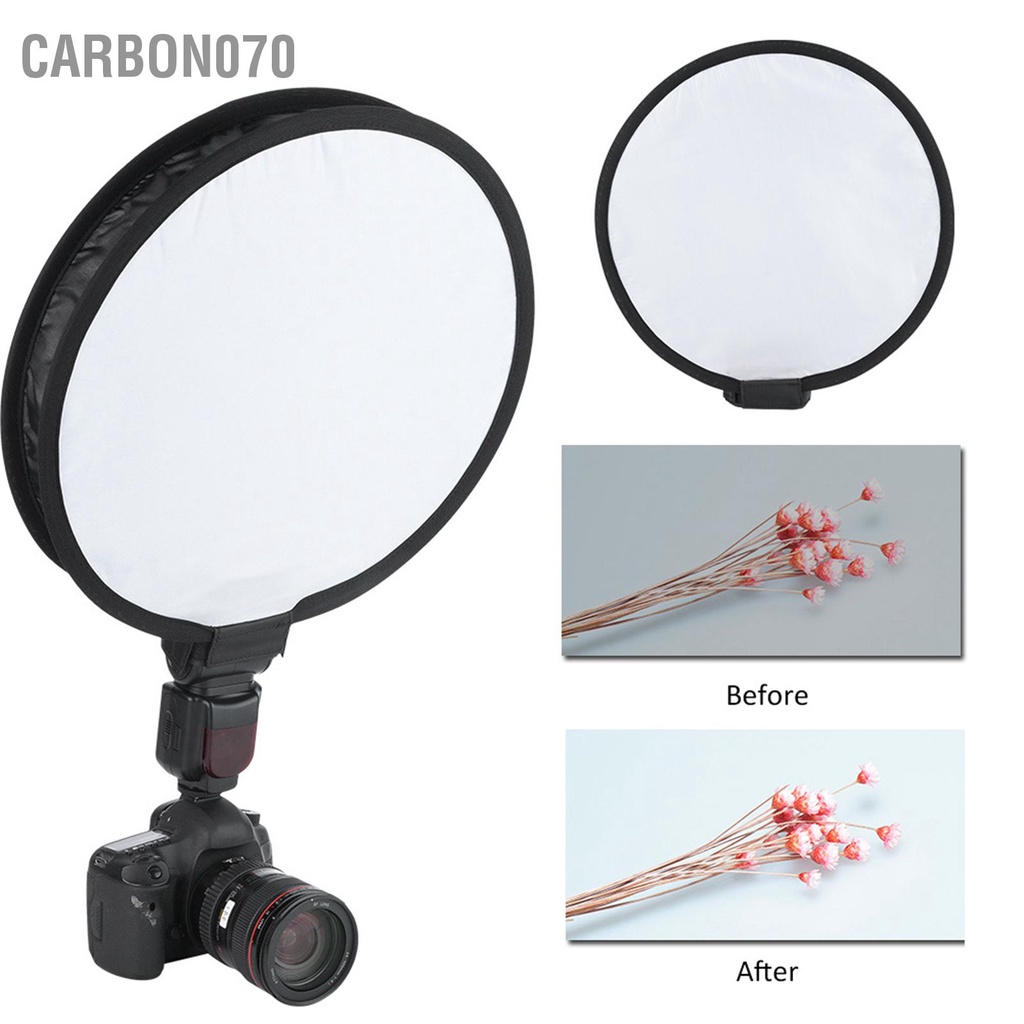 Hàng HOT Tản sáng chụp đèn flash máy ảnh hình tròn di động có thể gập lại 40CM【Carbon070】
