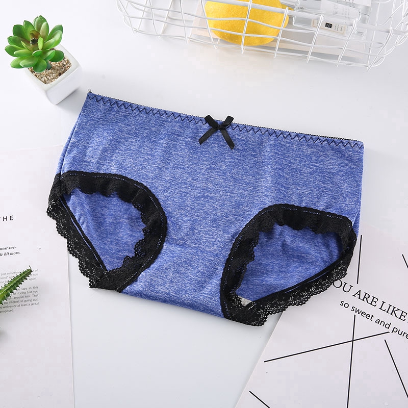 Quần Lót Cotton Size Lớn Viền Ren Màu Trơn Cho Nữ | BigBuy360 - bigbuy360.vn