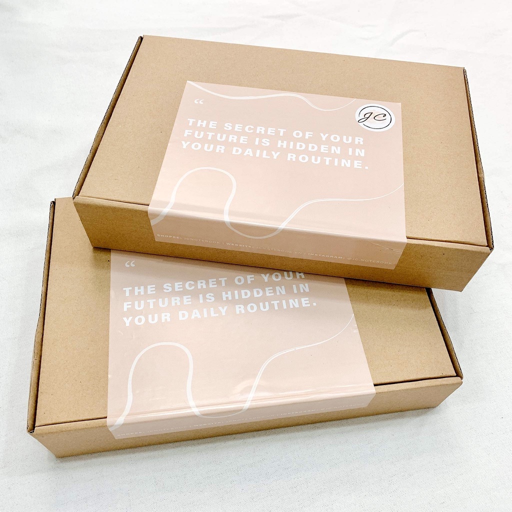 Transparent Box - Stationery Gift Box - Sổ Lò Xo Trong Suốt, Túi Dẻo Trong Suốt, Giấy Note Nhựa Trong Suốt, Bút Gel Đen