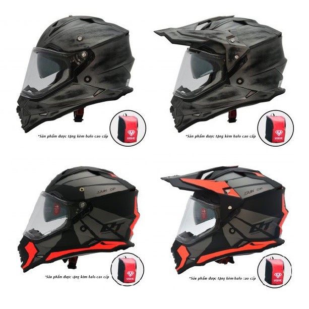 Bán buôn - Mũ bảo hiểm Full.Face Dual Sport Yohe 632A Adventure - Mũ cào cào, chuyên Motor địa hình