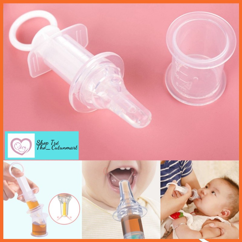 Dụng cụ cho bé uống thuốc có đầu silicon an toàn