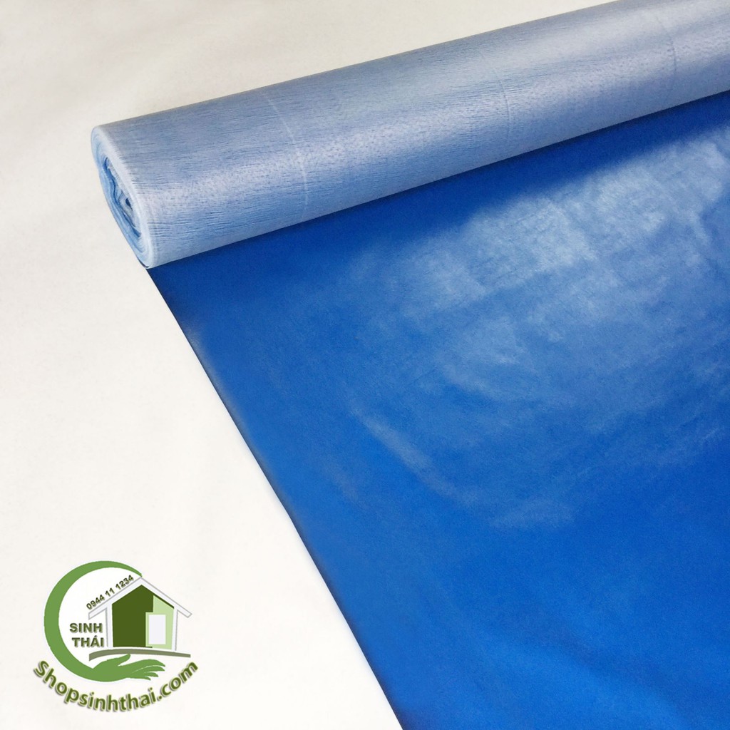 Vải da simili PVC - vải giả da may túi, làm dép, bọc ghế sofa -  màu xanh dương có vân