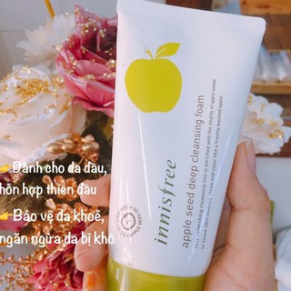 (sale)Sữa rửa mặt Innisfree táo xanh kiêm tẩy trang  nhẹ phù hợp cho da dầu và hỗn hợp thiên dầu