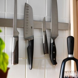 Thanh treo dao kéo dụng cụ bằng nam châm - hộp bọc INOX 304 nguyên khối sang trọng- giữ đồ phòng bếp gọn gàng