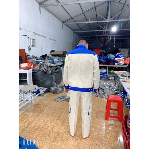 Quần áo bảo hộ may kỹ vải kaki dày dặn không bai nhão cho kỹ sư, giám sát, công nhân BHH - M02