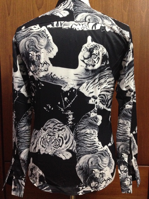 Áo sơ mi hình hổ 3D màu đen | BigBuy360 - bigbuy360.vn