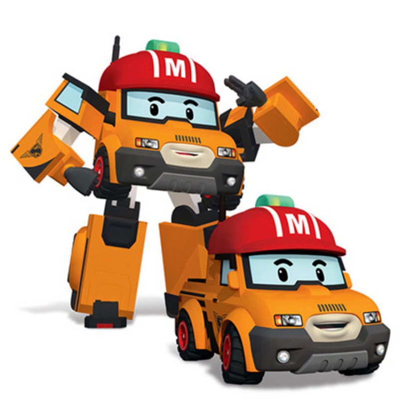 Bộ 6 đồ chơi xe biến hình rô bốt Robocar poli độc đáo cho bé