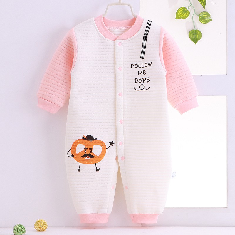 Body dài liền thân trần bông, bodysuit dài tay cho bé trai và bé gái sơ sinh từ 3-13kg