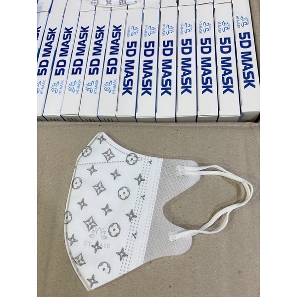 Khẩu Trang 5D Mask hoa văn hộp 10 cái