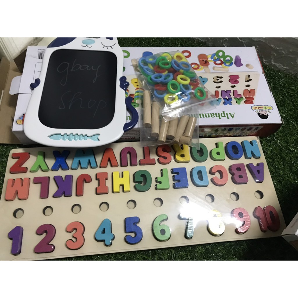 Bộ đồ chơi chữ &amp; số bằng gỗ cho bé –BH008